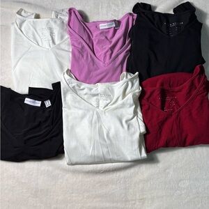 Lot Of 6 Susan Graver 1X Tank Tops Lightweight Comfort Plus Size Stretch
